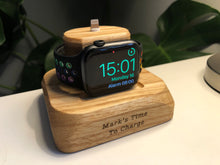 Apple Watch and AirPod wooden Docking station