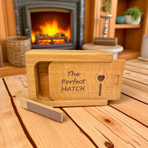 Matchbox - Oak and Walnut -  personalised