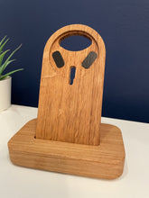 iPhone MagSafe charging stand, wooden docking station