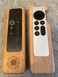 Apple TV remote holder, First-Generation Siri and 4K TV remote case in solid oak