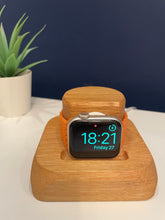 Apple Watch MagSafe docking station, Google Pixel Watch 2 wooden charging station