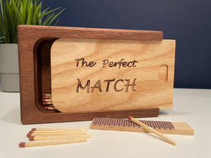 Matchbox - Oak and Walnut -  personalised