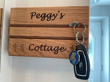 Wall Key holder, Solid Oak personalised key Organiser